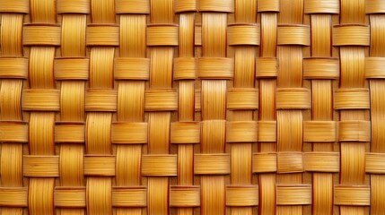 Old bamboo weaving pattern, woven rattan mat texture Generative AI