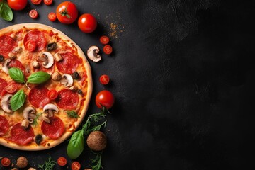 Pizza sauce background. Generate Ai