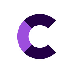 Letter C logo. Initial C monogram logo vector.