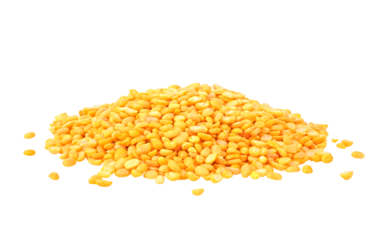 Peeled split mung bean on transparent png
