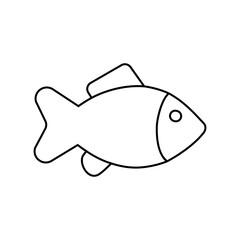 Fish vector Icon. Sea Food illustration symbol. Farm Element logo.