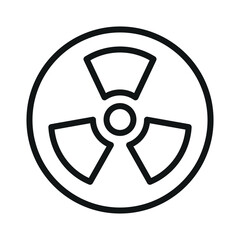 Fototapeta premium radiation sign symbol vector glyph color icon