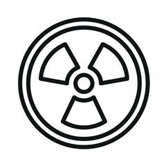 radiation sign symbol vector glyph color icon