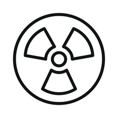 radiation sign symbol vector glyph color icon