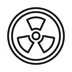 Fototapeta premium radiation sign symbol vector glyph color icon