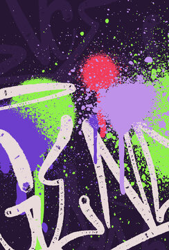 multicolored background poster, graffiti letters, bright colored inscriptions in the style of graffiti street art