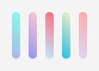 Vector colorful gradient background collection. Gradient pastel colorful.