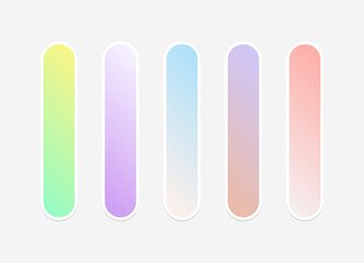 Vector colorful gradient background collection. Gradient pastel colorful.
