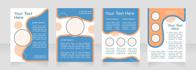 Promote education blank brochure layout design. Create opportunities. Vertical poster template set with empty copy space for text. Premade corporate reports collection. Editable flyer paper pages