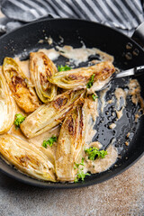 chicory food dish stewed vegetable meal snack on the table copy space food background rustic top view keto or paleo diet veggie vegan or vegetarian food