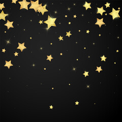 Magic stars vector overlay.  Gold stars scattered