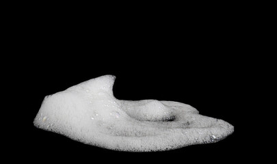 liquid white foam from soap or shampoo or shower gel Abstract soap bubbles. Set foam, soap bubble...