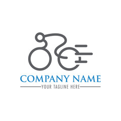 bicycle race logo icon vector, design trendy