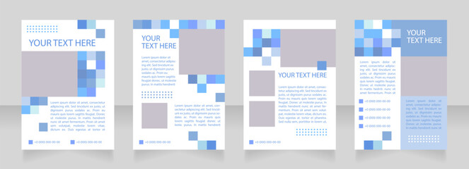 Charitable organization promotion blank brochure layout design. Vertical poster template set with empty copy space for text. Premade corporate reports collection. Editable flyer paper pages