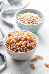 Green lentil fusilli pasta