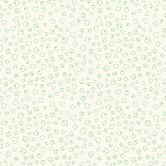 Symbols of Suits Card Seamless Pattern Background. Gambling hand drawn.