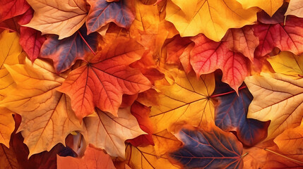 Naklejka na ściany i meble Autumn leaves.Created with Generative AI technology.