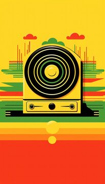 Simple Reggae Illustration. Generative ai