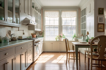 Fototapeta na wymiar Luxury kitchen, super photo realistic background. Generative ai illustration