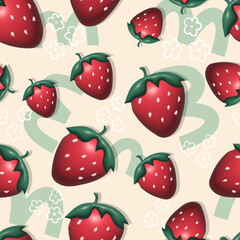 Mix Fruits in Seamless Patterns
