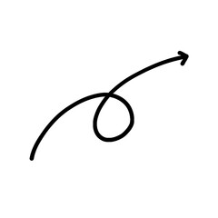 curly arrow pointing style