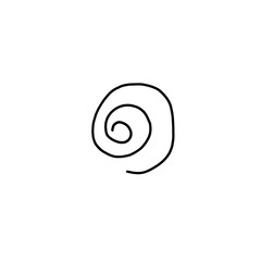 shell coiled lines used for illustration