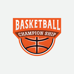 Creative and Modern professional basketball sport logo design vector