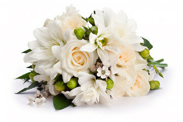 wedding brides bouquet isolated on white background