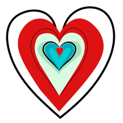 Love or heart layers icon