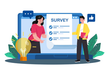 Respondents provide insights in online survey responses.