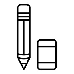 Pencil and eraser Icon