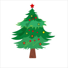 Christmas tree clipart design