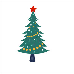 Christmas tree clipart design