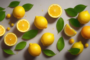 Fototapeta na wymiar lemons and limes, generative ai