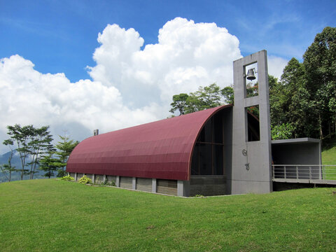 Bukit Doa Tomohon in Manado, Indonesia. The chapel become a tourist destination nowadays