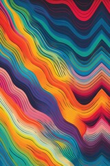 Artwork of graphic design with alternating bands