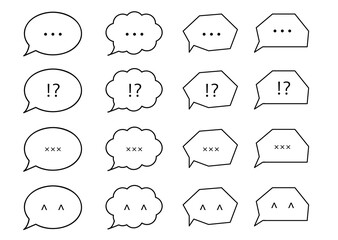 感情表現吹き出しセット