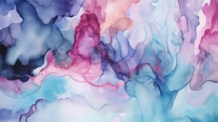 Fototapeta na wymiar Abstract watercolor background. Blue purple pink aquarell. Generative AI.