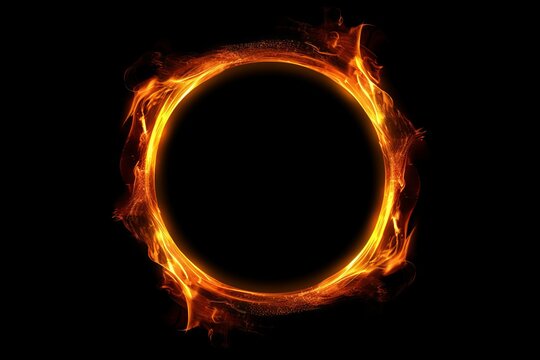 Fire circle frame electric. Generate Ai