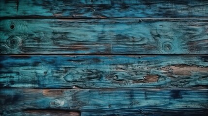 Blue grunge background. Wood texture background. Old painted wallpaper background. Generative AI.