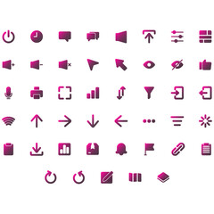 Vector of Essential UI 2 Icon Set Solid Gradient. Perfect for user interface, new application.