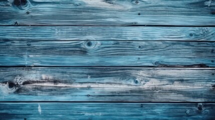 Blue wood texture. Bright blue wooden background. Grunge wood wallpaper. Generative AI.