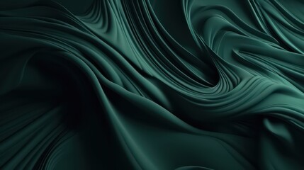 Dark green volumetric abstract background. Corduroy fabric wallpaper background. Generative AI.