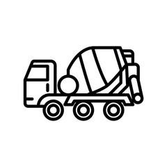 mixer car icon. Construction Related Vector Icons. building, construction, and home repair tools Icon Concept. Vector EPS10.