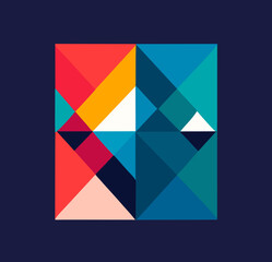 Fototapeta premium pattern, geometric, vector, seamless, triangle, wallpaper, design, texture, mosaic, decoration, art, color, illustration, square, backdrop, retro, tile, shape, fashion, colorful, vintage, style, trian