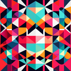 pattern, geometric, vector, seamless, triangle, wallpaper, design, texture, mosaic, decoration, art, color, illustration, square, backdrop, retro, tile, shape, fashion, colorful, vintage, style, trian