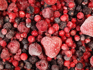 Frozen Berries, Strawberries, Blueberries, Blackberries - Background