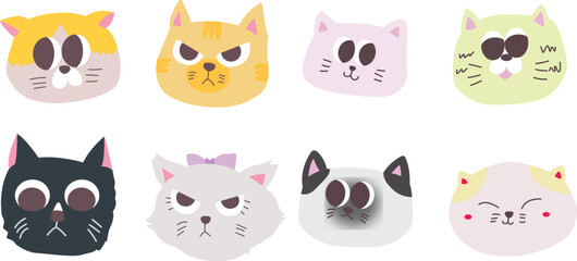 cat icons set