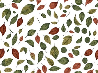 seamless pattern with leaves	
