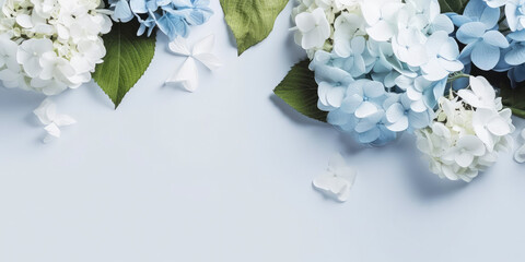 Blue Hydrangea Hortensia Mockup Flower